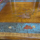 Chinese, Asian wooden coffee table nature peacock scene