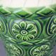 Large Mid-Century BAY Keramik Green Relief Vase, West Germany, 1970s