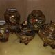 Lot de cinq miniatures en céramique japonaise