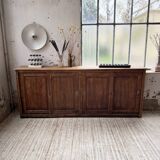 XL oak workshop sideboard with sliding doors from 1900
