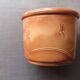 Glazed terracotta pot cover - Naive art - Dated 1953