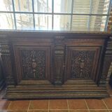 Renaissance style 2-door walnut sideboard