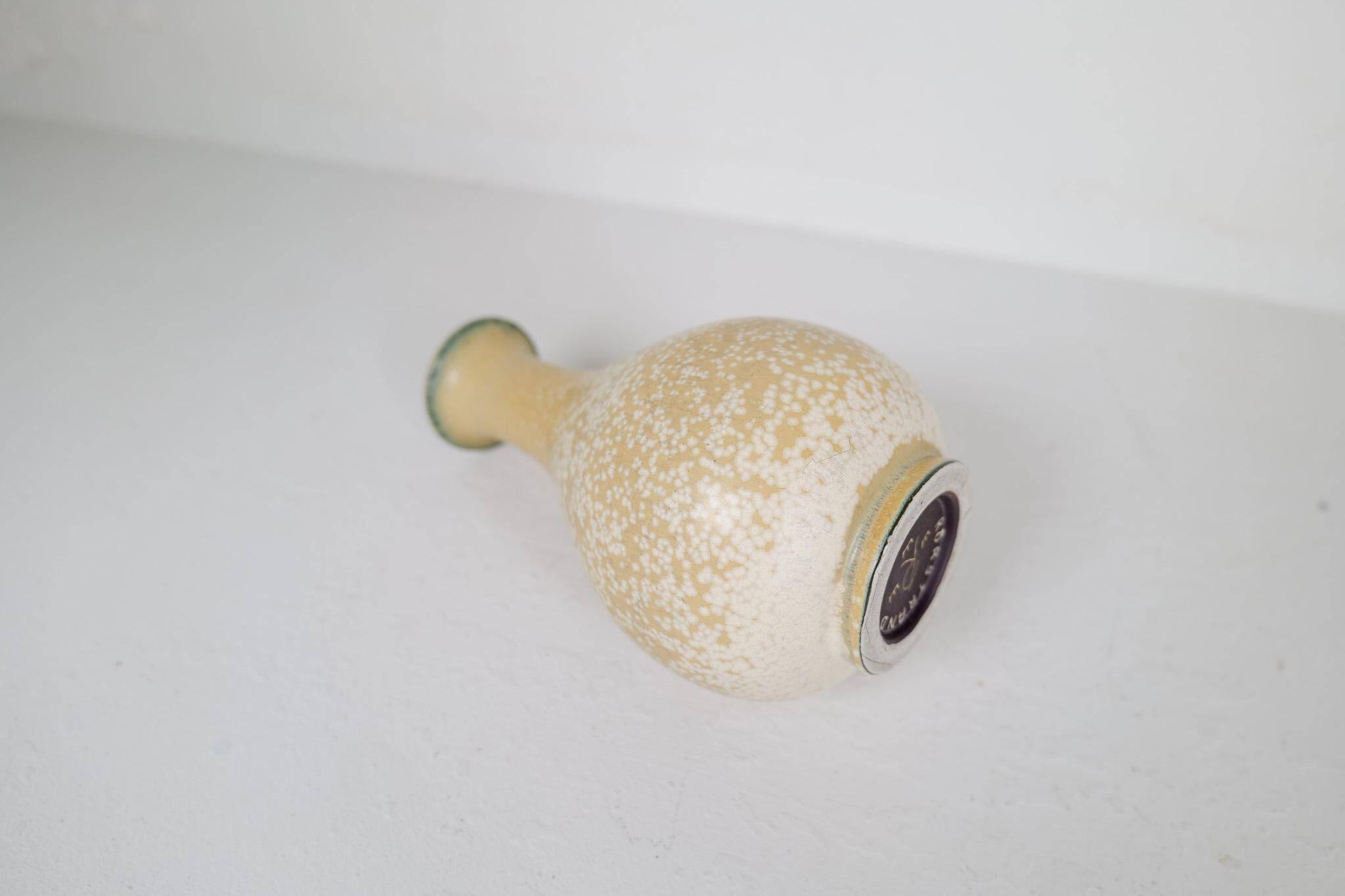 Mid-century modern sculptural vase by Rörstrand, designed by Gunnar Nylund, Sweden, 1950s.