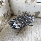 90s coffee table with Agate stone effect.