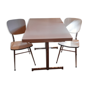 table de cuisine et 2 chaises en formica