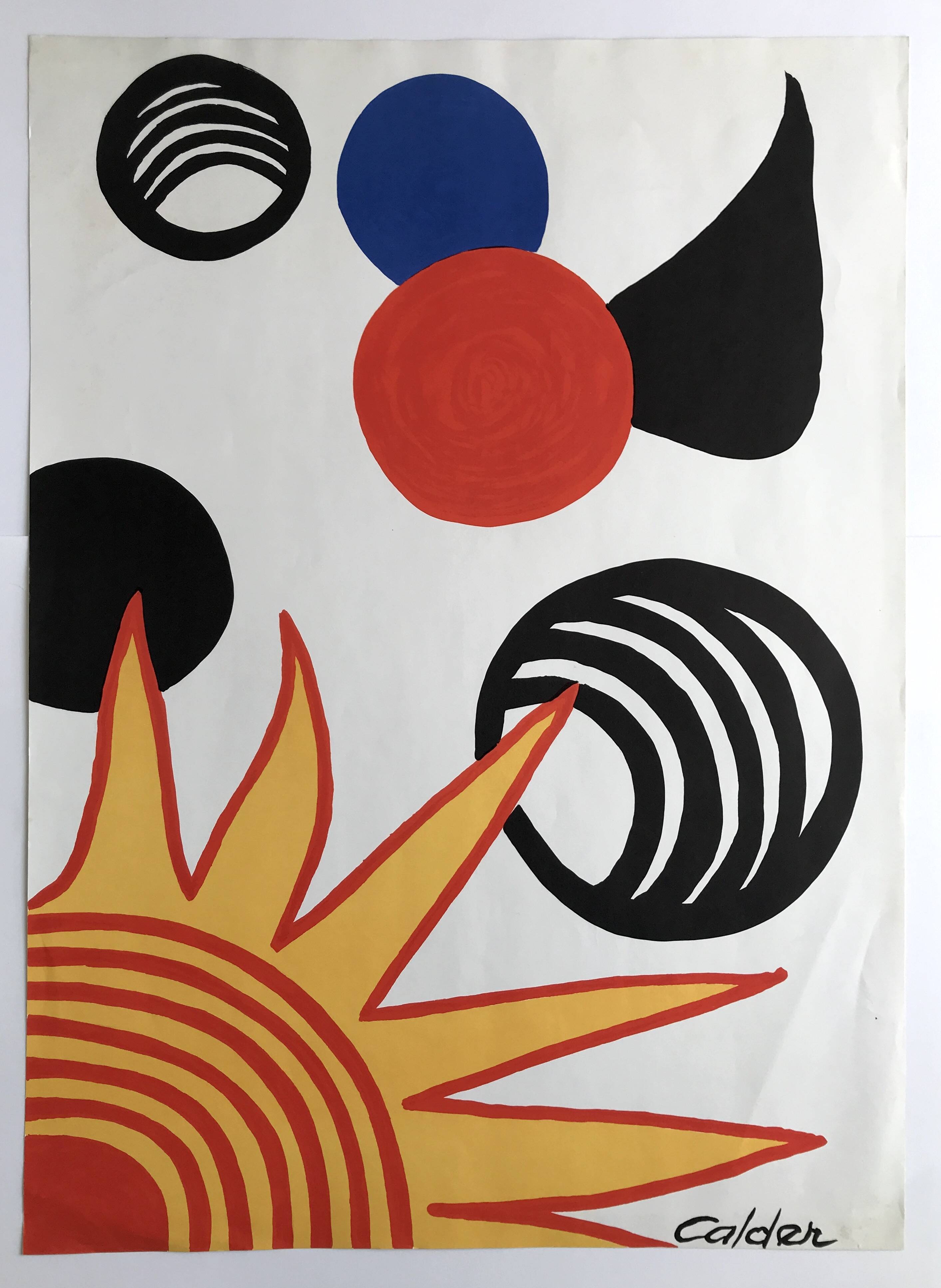 Original lithograph signed Alexander Calder, Pleasures of the Neophyte, 1976