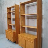 Scandinavian oak modular wall unit, 1960s
