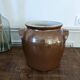 Glazed stoneware confit pot