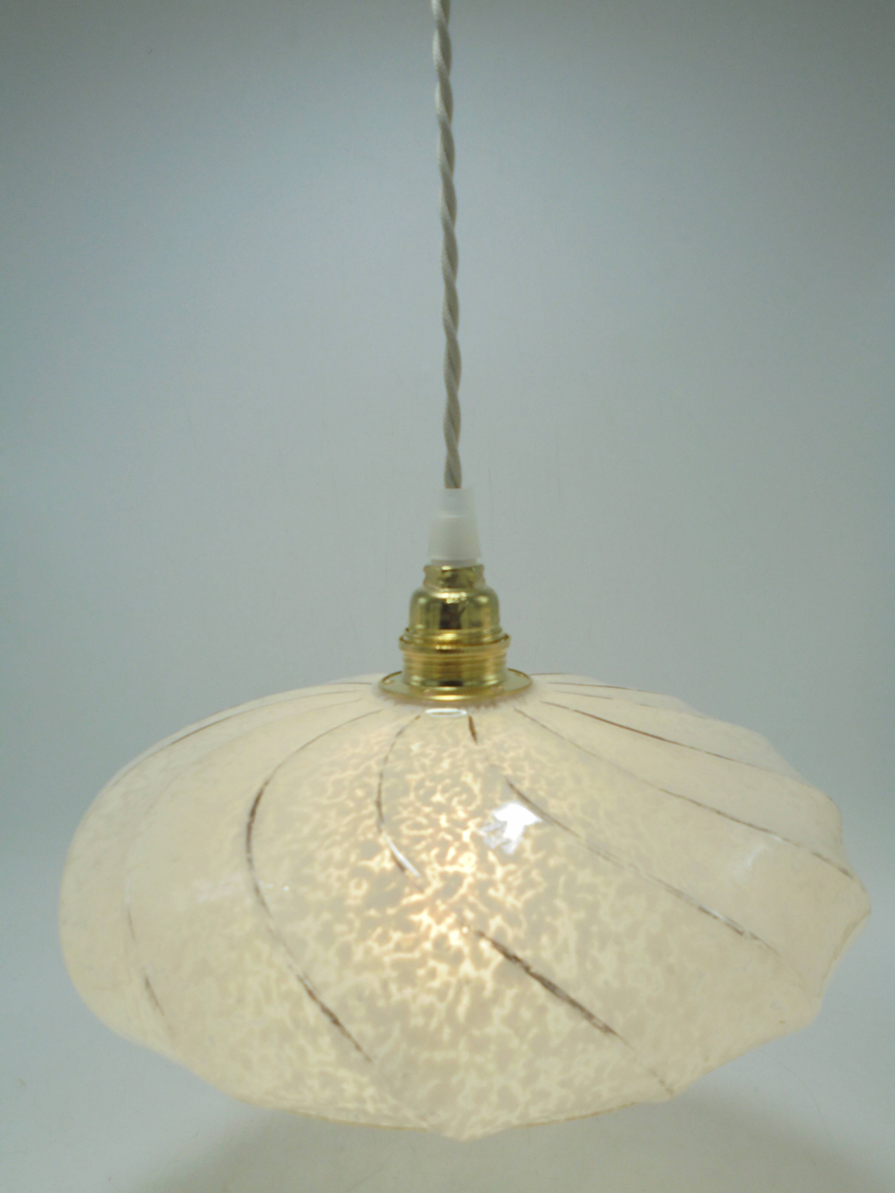 Speckled glass pendant light