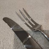 Carving service for 2 pieces, silver-plated metal, Ercuis silversmith, Louis XV style, 29