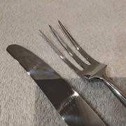 Carving service for 2 pieces, silver-plated metal, Ercuis silversmith, Louis XV style, 29