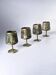 Abalone shell & alpaca shot glasses, set of 4, Mexico, 1970s