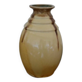 Vase en céramique vernissé jaune