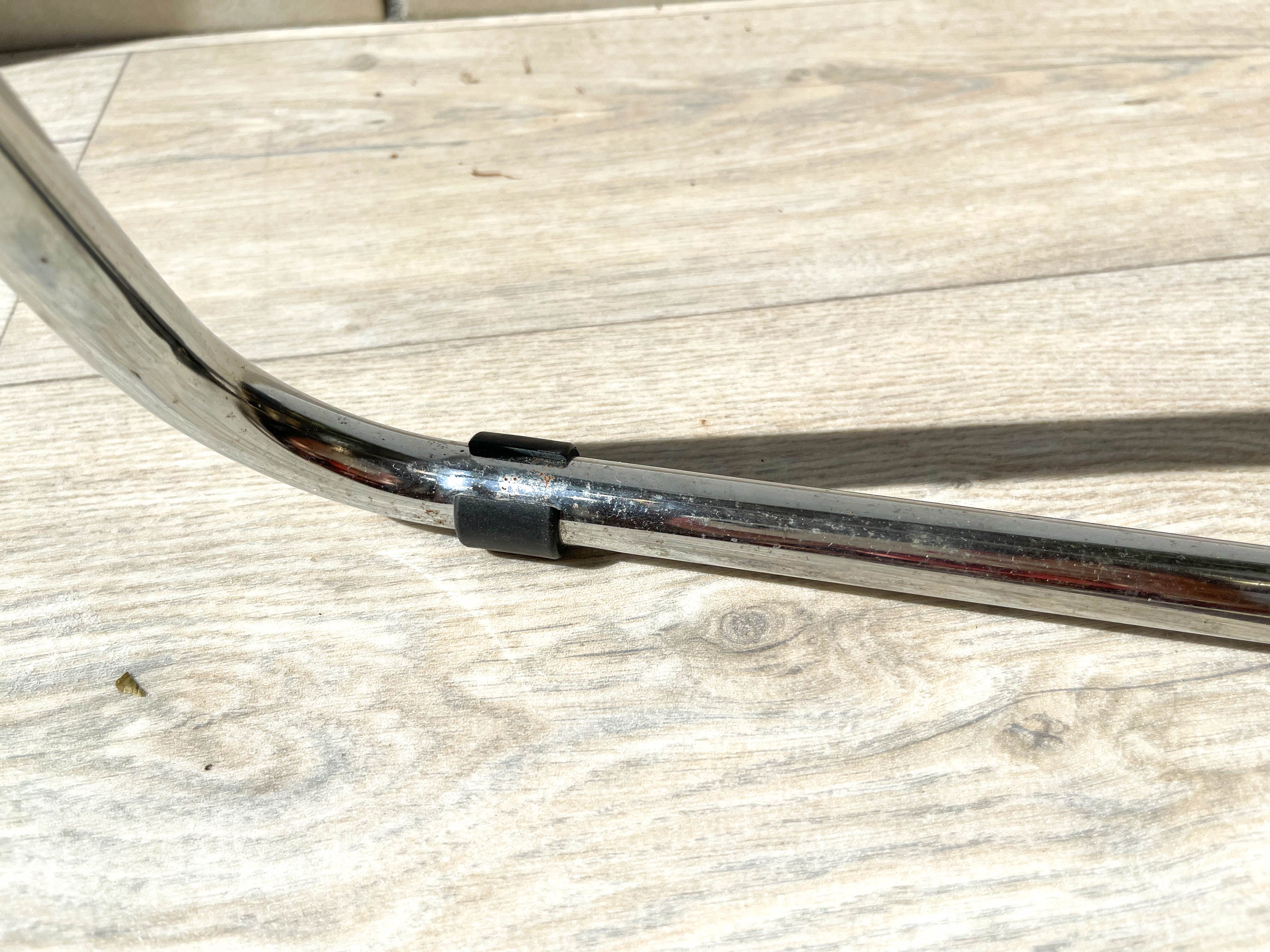 Folding chair chrome and plexi smoked 70s