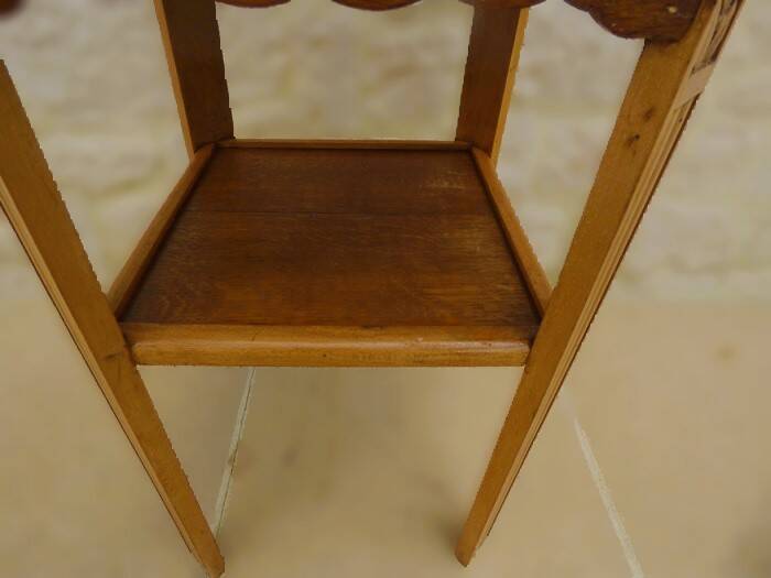 Small art deco style piece of furniture with one drawer and one shelf