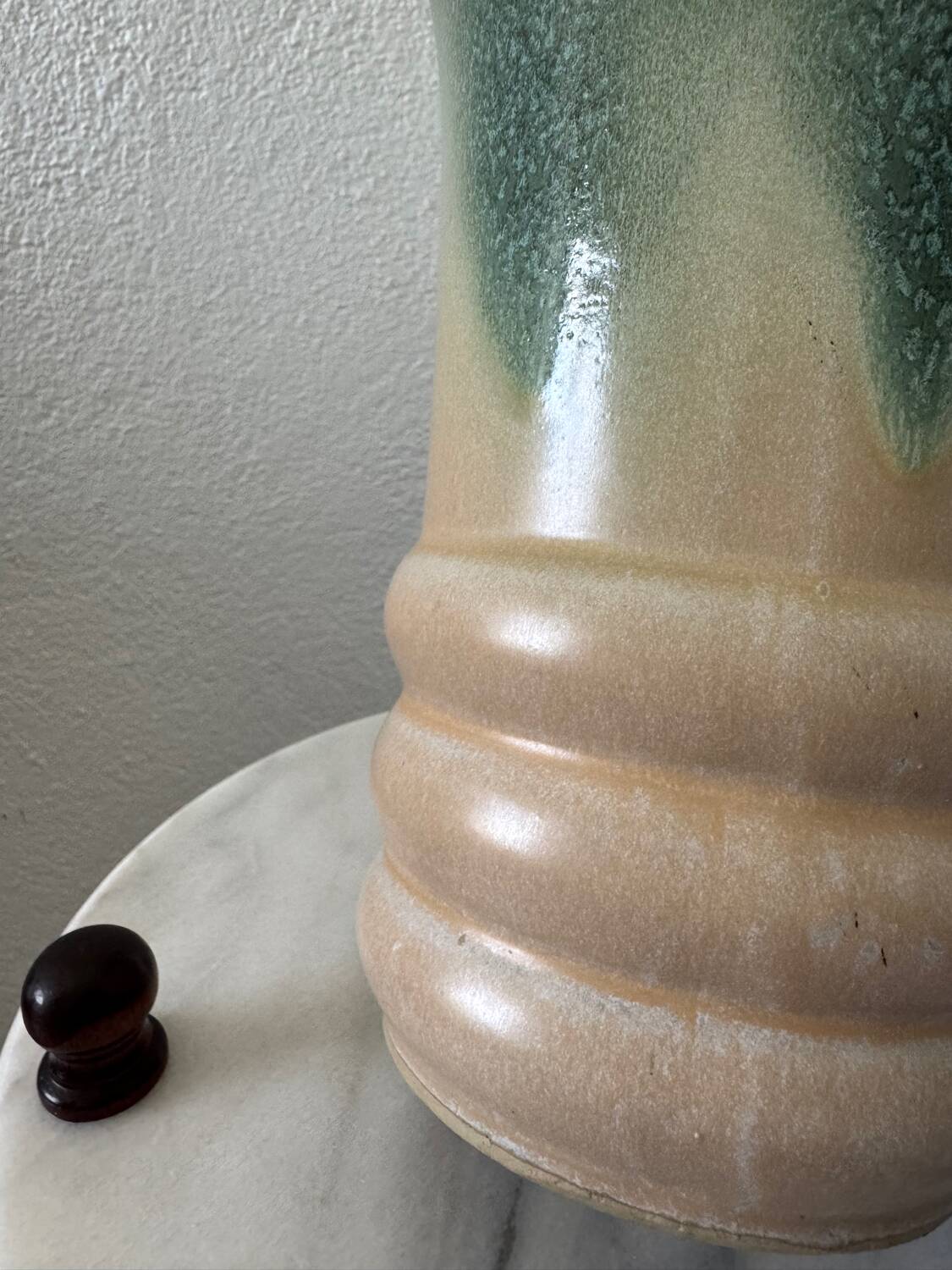 Art Deco flamed stoneware vase