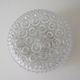 Vintage glass wall lamp with floral motif, Belgium 1960-1970