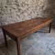 Table à manger de ferme française ancienne avec deux tiroirs | Chêne & pin | vers 1850–1900