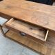 Glass-fronted oak counter from the 19th century.