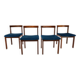 Asko Finland set of 4 Tectonia dining chairs by Jussi Peippo, 1960