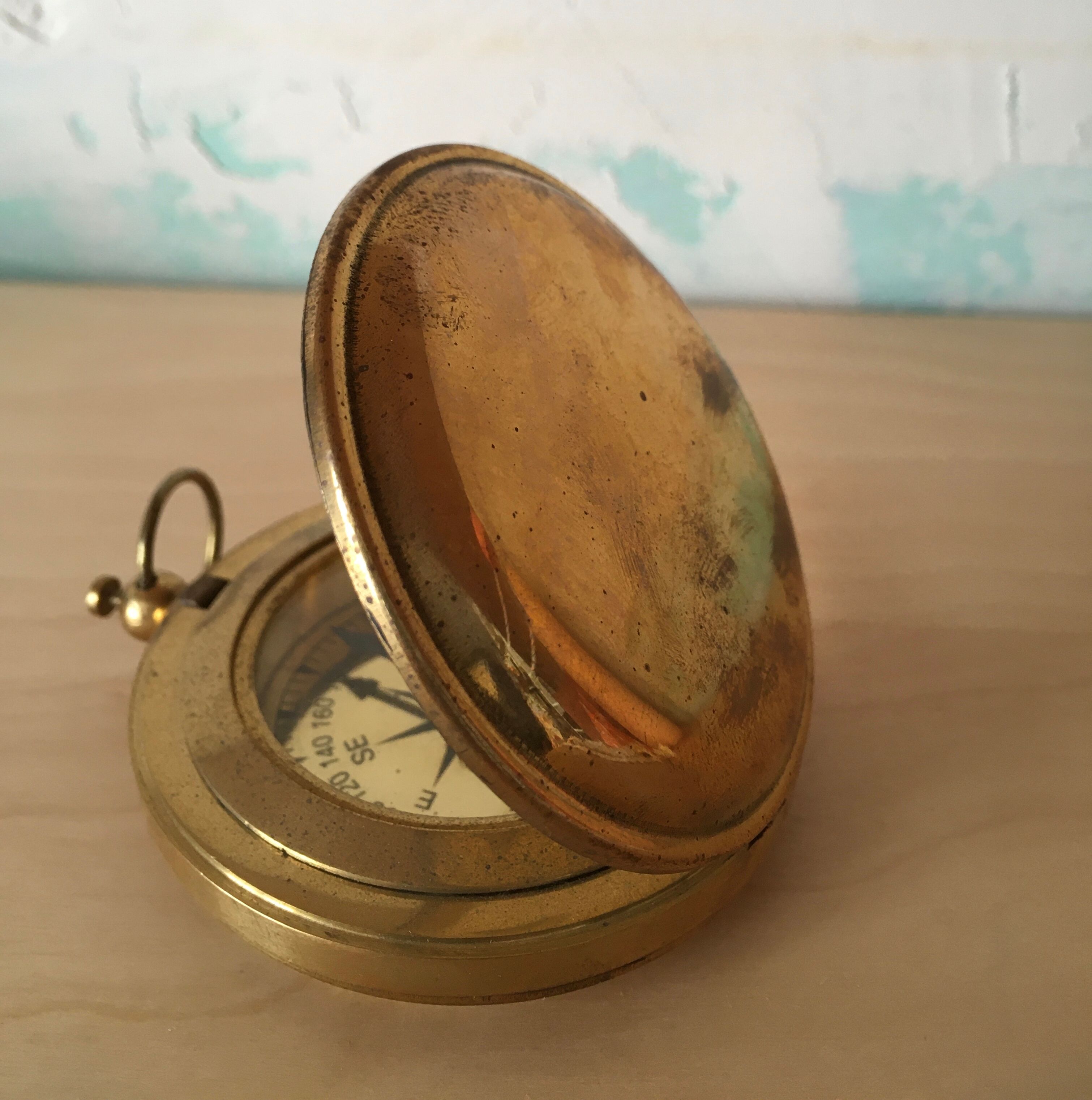 Old pocket compass