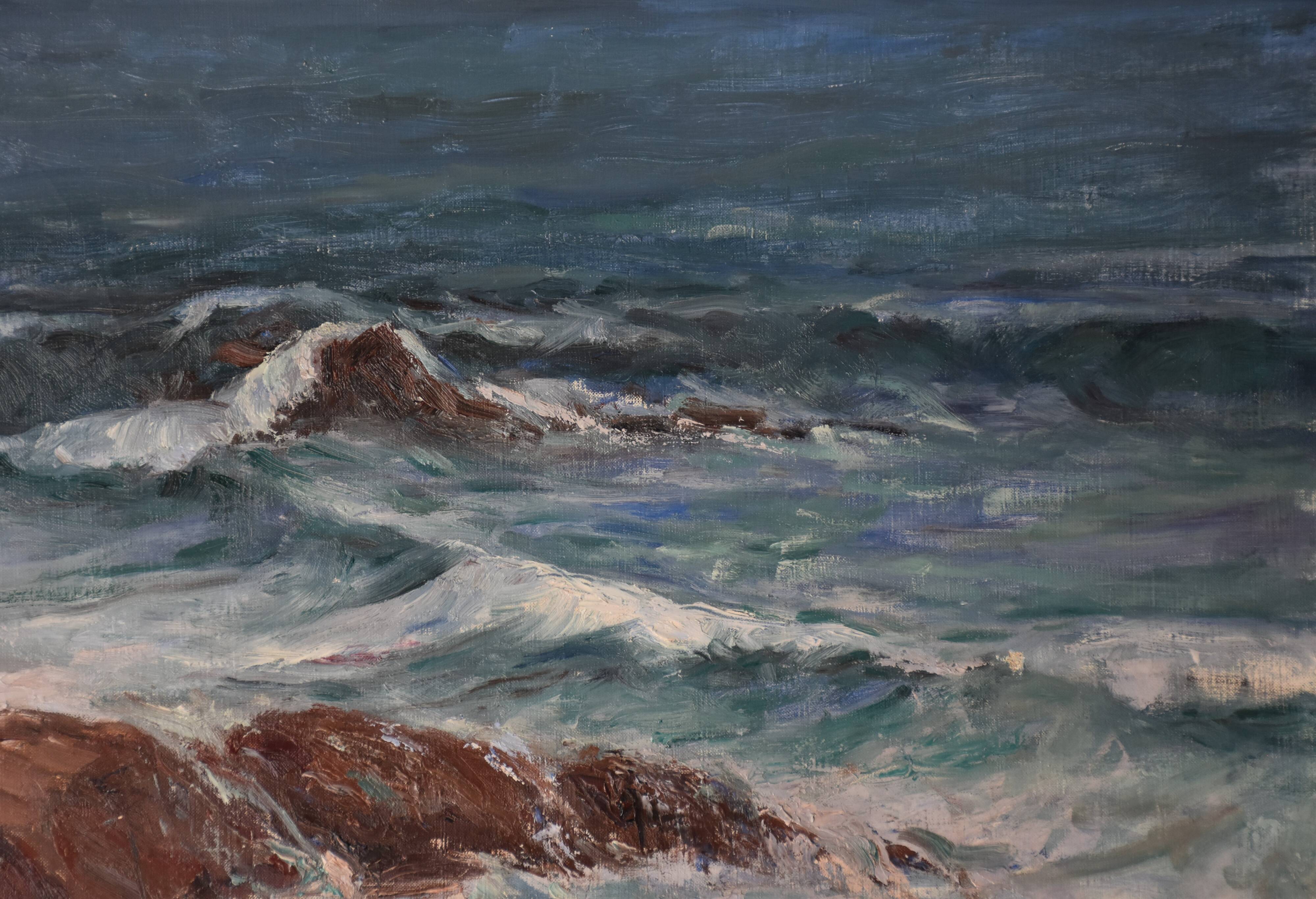 Léonie Humbert-Vignot, The Waves at Saint-Guénolé, circa 1920
