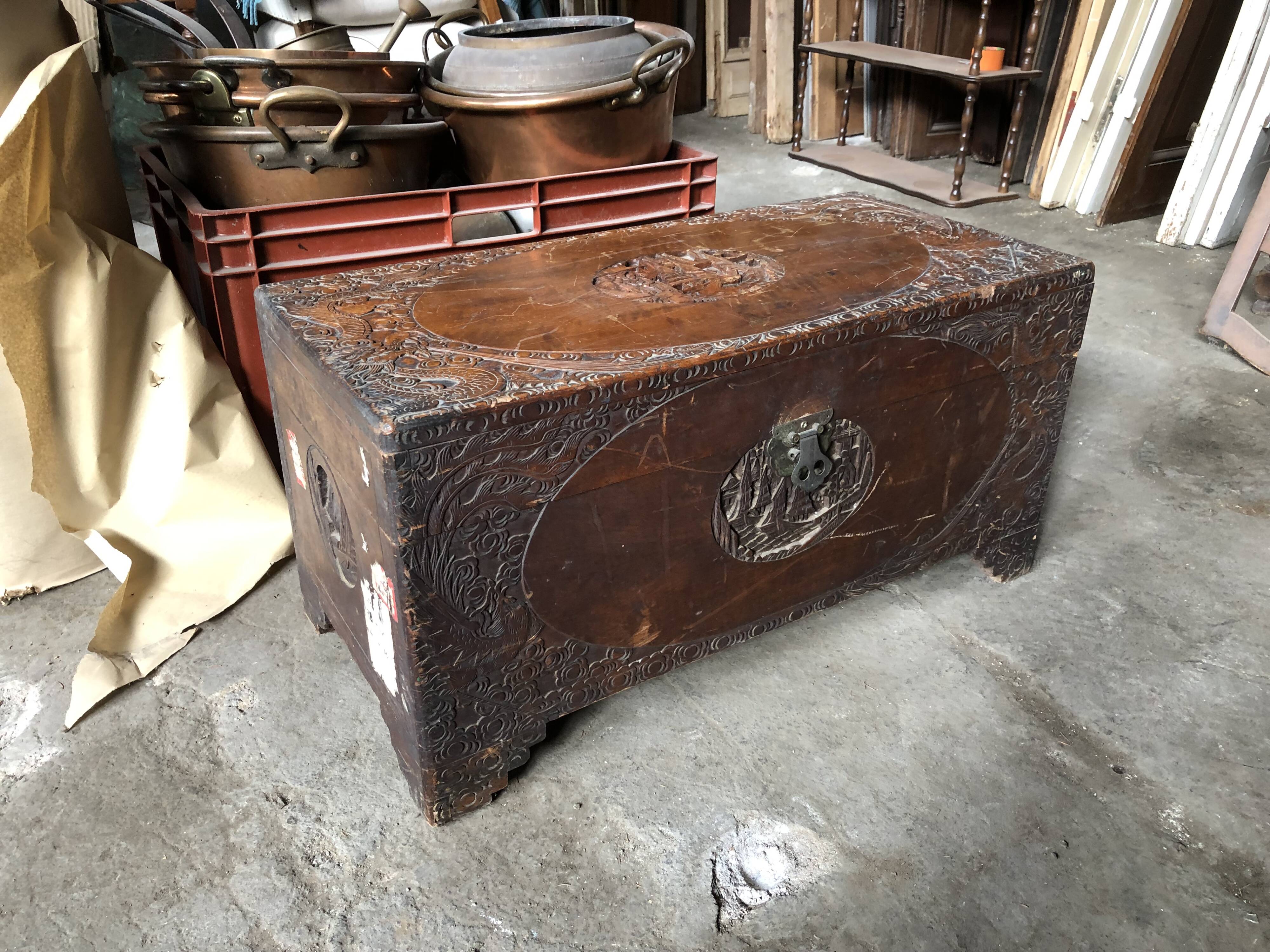 Asian travel trunk