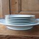6 dessert plates + Limoges Médart de Noblat porcelain dish, Ramatuelle decor