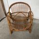 Rattan armchair bamboo wicker 70s vintage
