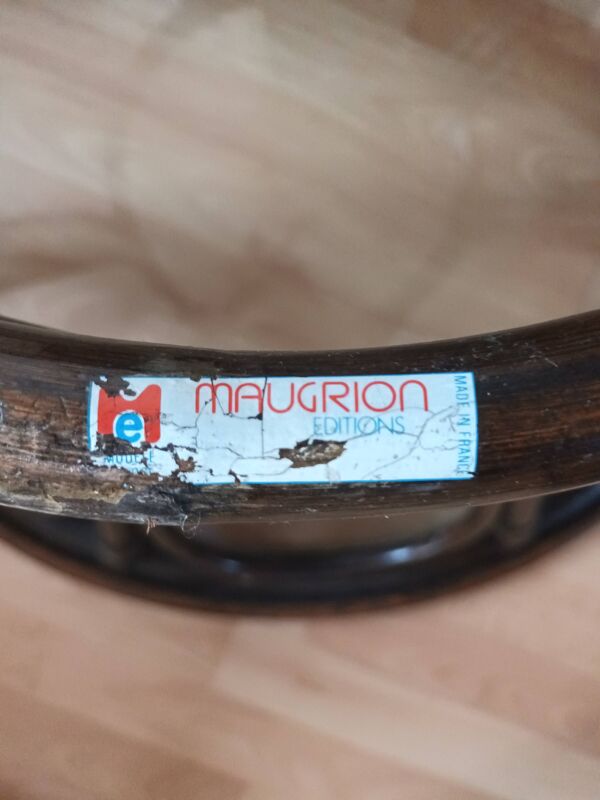 Table basse rotin et verre Maugrion editions