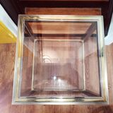 Belgo Chrom brass side table, 1980