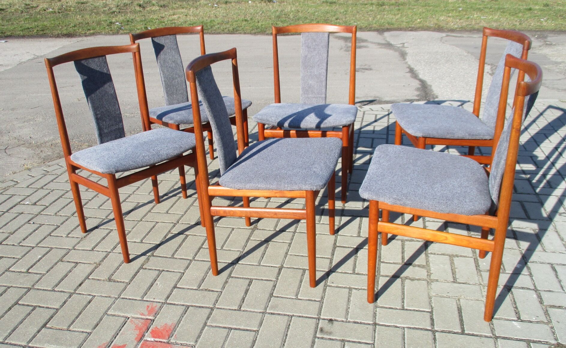 Set of six chairs, denmark, 1960s