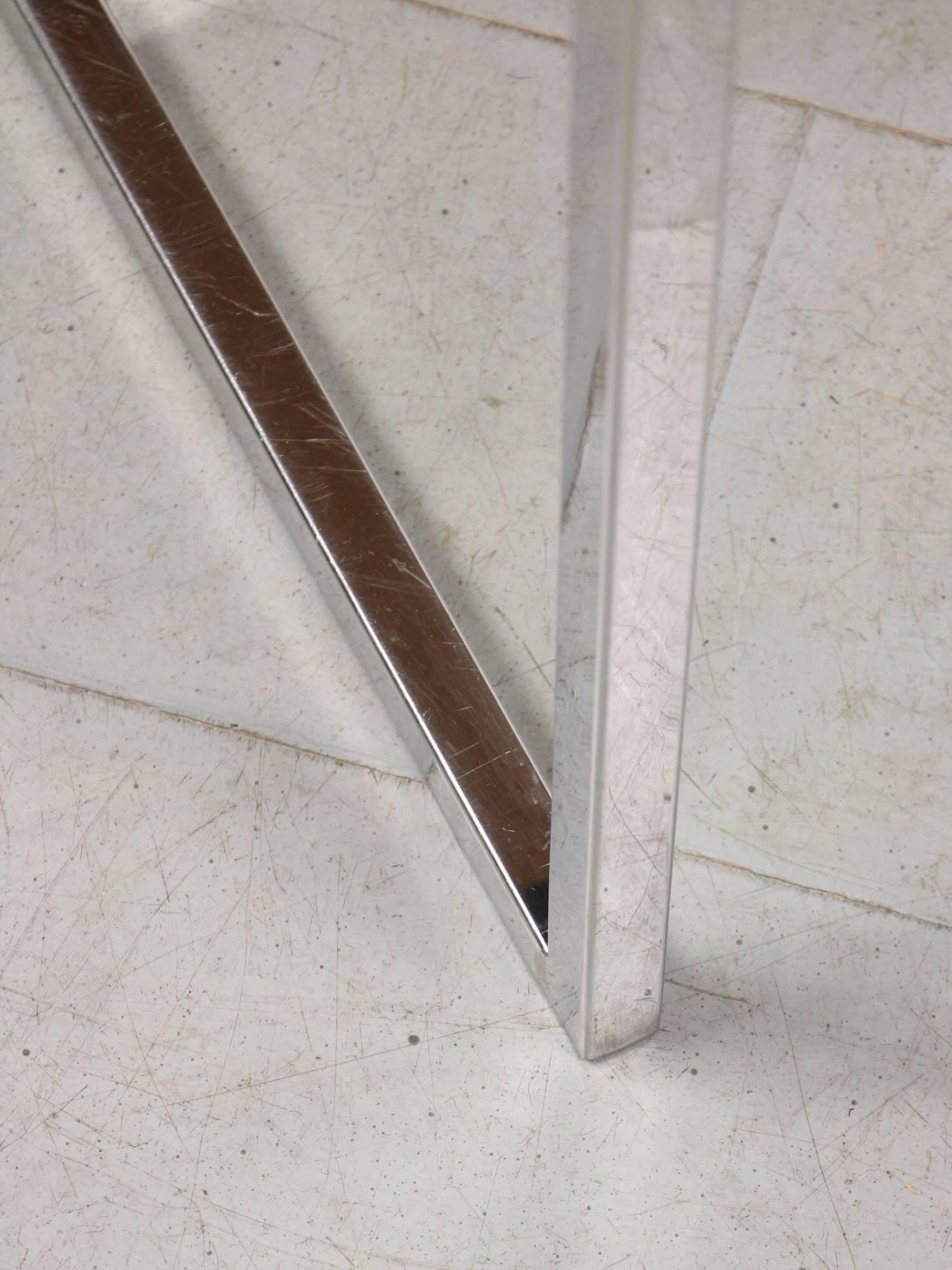 Vintage Bauhaus Black Chair in Chrome and Leatherette