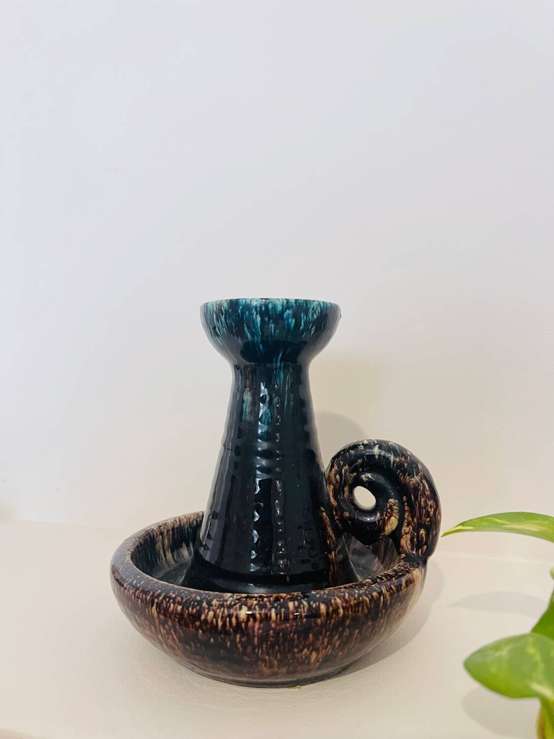 Ceramic candlestick Accolay with handle – 1970