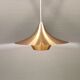 Ufo-like Danish hanging lamp, estimated from the 80s, made in copper colored lacquer.