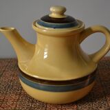 Cafetière vintage jaune paille Gien modèle "Djerba"