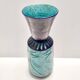 Blue and Teal Ceramic Vase in the style of Bitossi