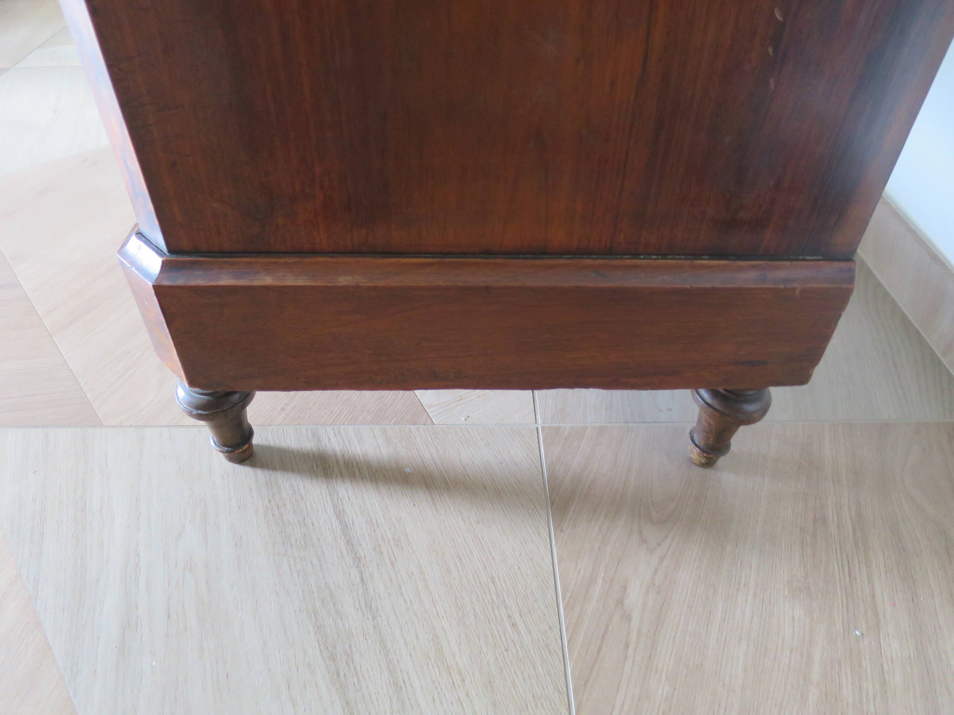Antique oak burr chest of drawers - 4 drawers - marquetry inlay from the early 21st century