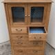 Buffet parisien vitré 1920 bois brut massif