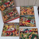 Ancienne boite de cubes en bois