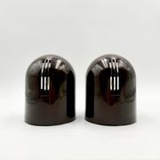 Pair of Brown Gedy Wall Lamps by Makio Hasuike 1970s Italian Design NOS