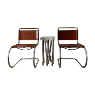 Mr10 chairs pair by Ludwig Mies van der Rohe