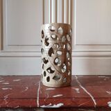 Porte parapluie ou vase vintage pour fleurs séchées en grès