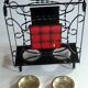 Handmade umbrella stand made of wrought iron, metal and ceramic, Vintage