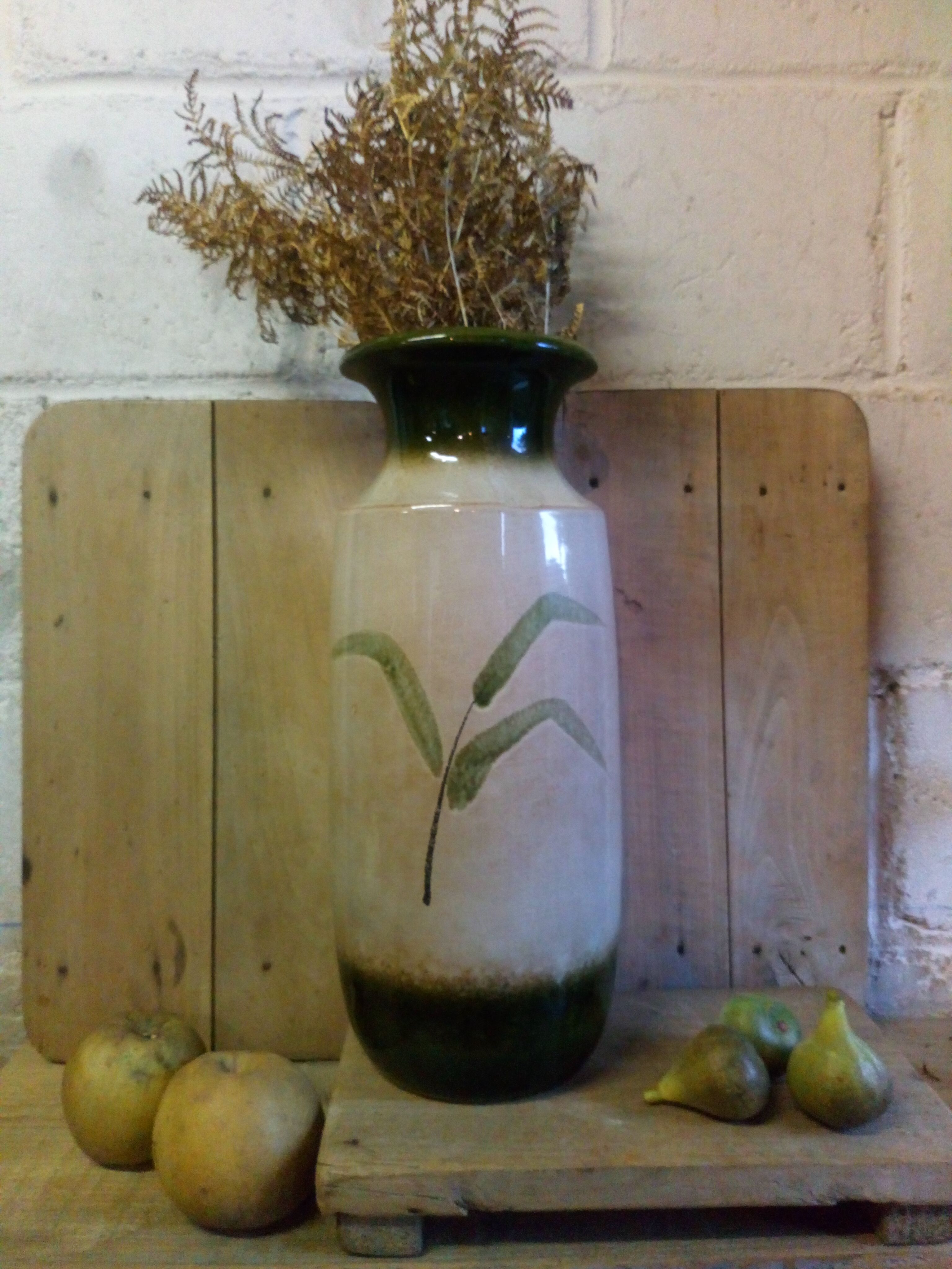 Vintage West Germany ceramic bamboo vase