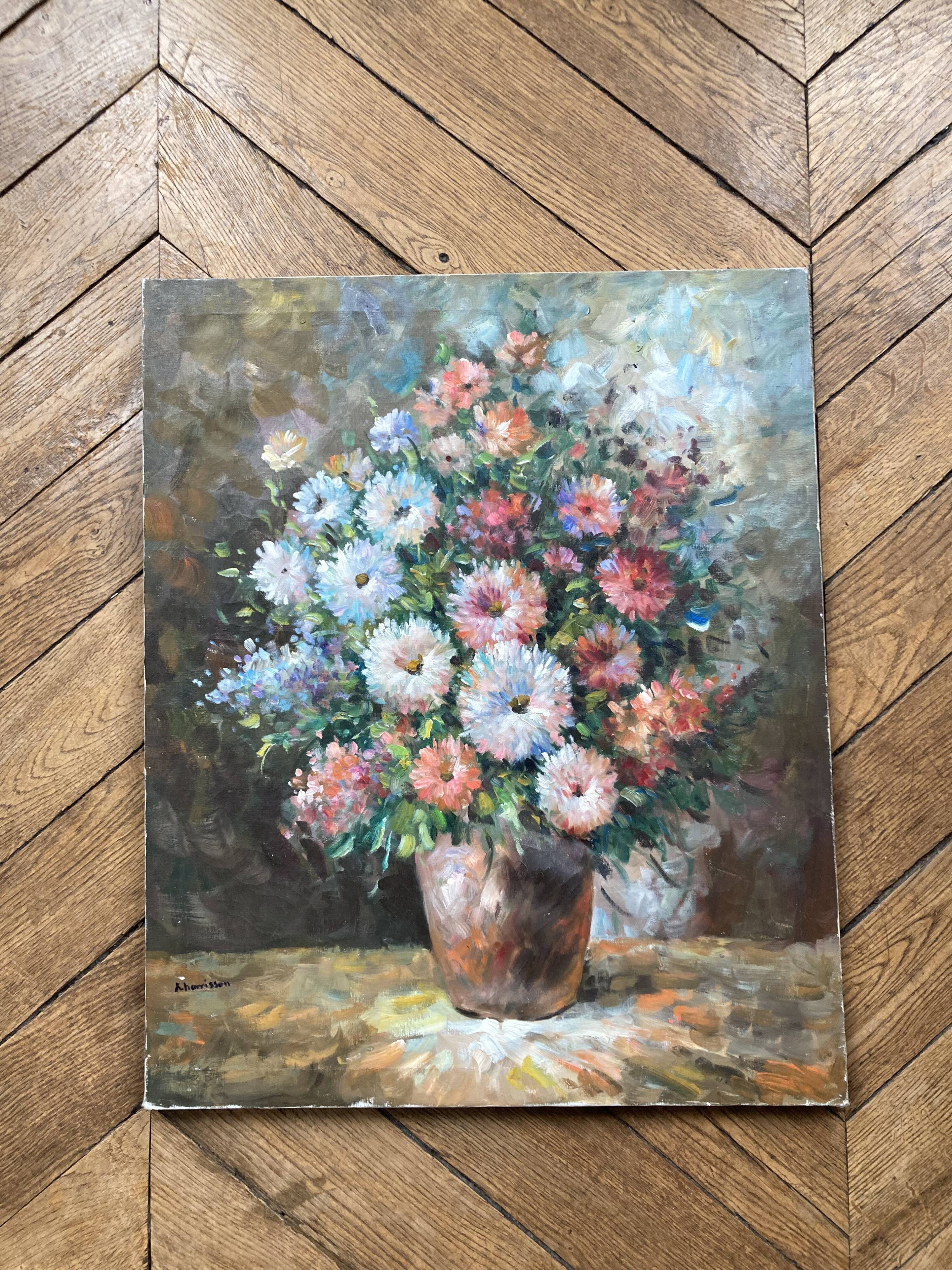 Canvas bouquet of flowers