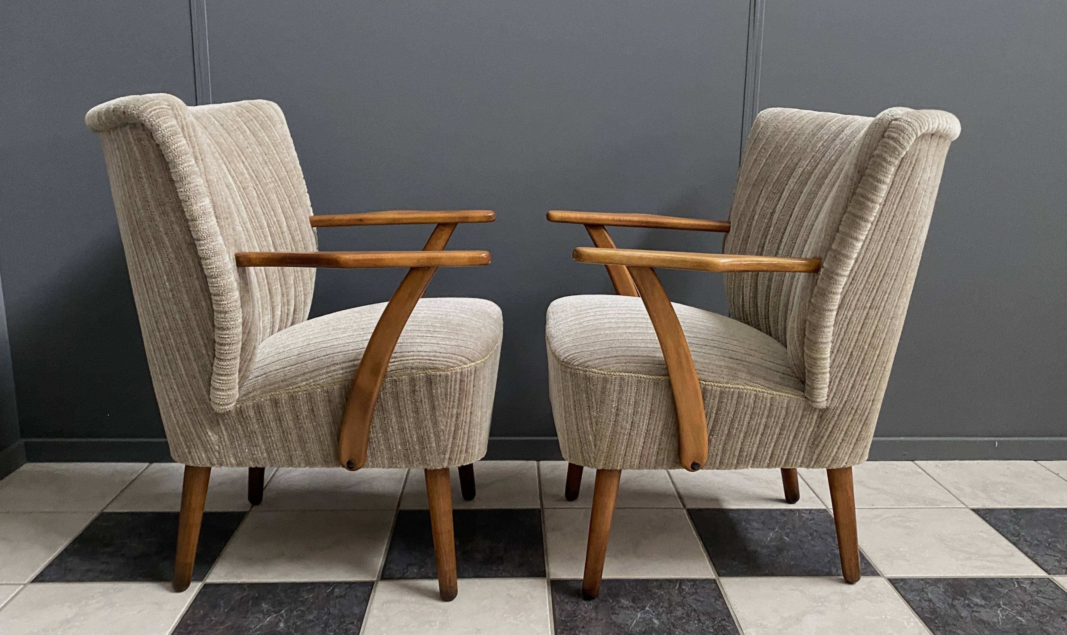 Set cocktail chairs with armrests 1960s