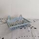Vintage blue enamel soap dish, 1940s
