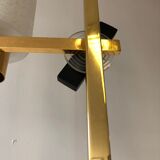 Maison Arlus floor lamp in metal brass and opaline