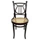 Curved wooden chair attributed to Thonet.